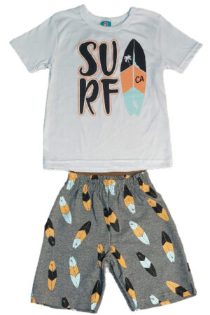 Conjunto masculino moletinho estampado surf Didiplay