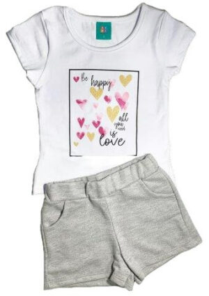 Conj. Blusa Cotions c/ Short Moletinho Didiplay
