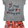 Conj. Blusa Malha e Bermuda Cotton Didiplay