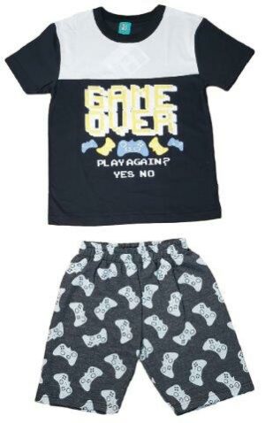 Camiseta Estampada c/ Bermuda Moletinho Didiplay